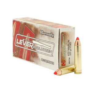 Hornady LEVERevolution FTX 450 Marlin Rifle Ammunition 20 Round Box