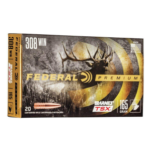 Federal Premium Barnes TSX 308 Winchester Rifle Ammunition 20 Round Box