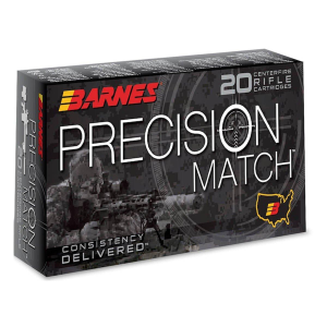 Barnes Precision Match 6.5 Creedmoor Rifle Ammunition 20 Round Box