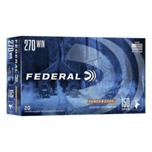 Federal Power Shok 270 Winchester Rifle Ammunition 20 Round Box