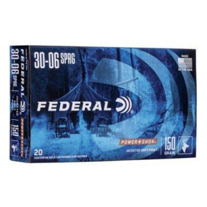 Federal Power Shok 30-06 Springfield Rifle Ammunition 20 Round Box