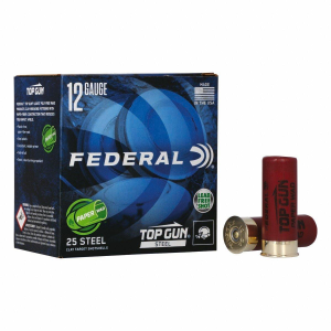 Federal Top Gun Steel Paper Wad 12 Gauge Shotshells 25 Round Box