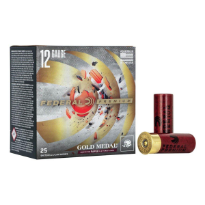 Federal Gold Medal Competition Paper Clay Target Load 12 Gauge Shotshells 25 Round Box