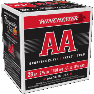 Winchester AA Sporting Clays Skeet & Trap 28 Gauge Shotshells 25 Round Box