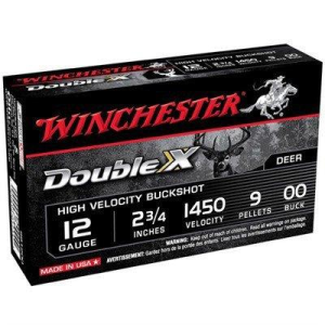 Winchester Double-X High Velocity Buckshot 12 Gauge Shotshells 5 Round Box