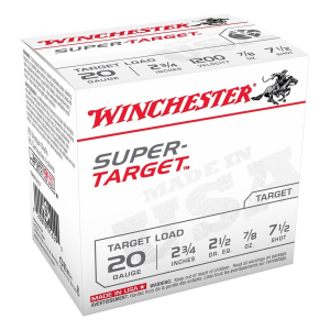 Winchester Super-Target 20 Gauge Shotshells 25 Round Box