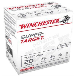 Winchester Super-Target 20 Gauge Shotshells 25 Round Box