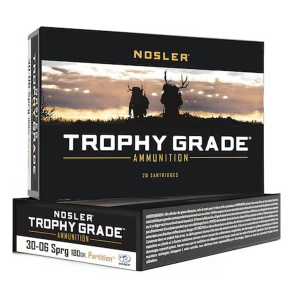Nosler Partition Trophy Grade 30-06 Springfield Rifle Ammunition 20 Round Box