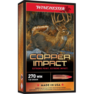 Winchester Copper Impact 270 Winchester Rifle Ammunition 20 Round Box