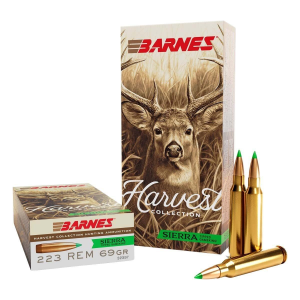 Barnes Harvest Collection Sierra Tipped GameKing 223 Remington Rifle Ammunition 20 Round Box