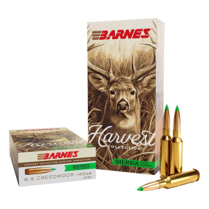Barnes Harvest Collection Sierra Tipped GameKing 6.5 Creedmoor Rifle Ammunition 20 Round Box