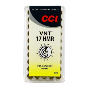 CCI VNT Tipped 17 HMR Rimfire Ammunition 50 Round Box