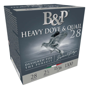 B&P Hunting Heavy Dove & Quail 28 Gauge Shotshells 25 Round Box