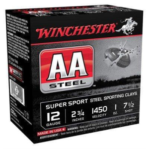Winchester AA Steel Target Load 12 Gauge Shotshells 25 Round Box