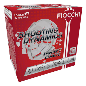 Fiocchi Dynamics Target Loads 20 Gauge Shotshells 25 Round Box