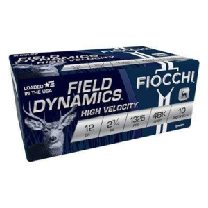 Fiocchi Field Dynamics High Velocity Buckshot 12 Gauge Shotshells 10 Round Box