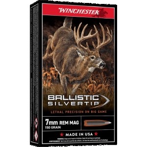Winchester Ballistic Silvertip 7mm Remington Magnum Rifle Ammunition 20 Round Box
