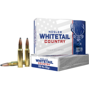 Nosler Whitetail Country 308 Winchester Rifle Ammunition 20 Round Box