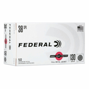 Federal Range Target Practice FMJ 38 Special Handgun Ammunition 50 Round Box