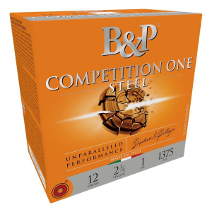 B&P Competition ONE Target Steel 12 Gauge Shotshells 25 Round Box
