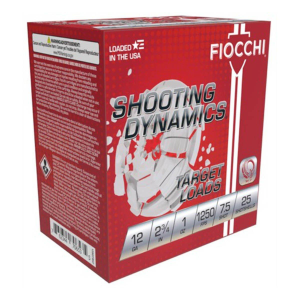 Fiocchi Dynamics Target Loads 12 Gauge Shotshells 25 Round Box