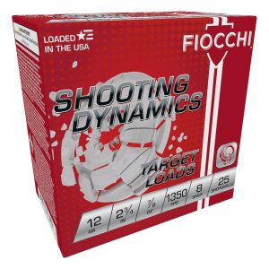 Fiocchi Dynamics Target Loads 12 Gauge Shotshells 25 Round Box
