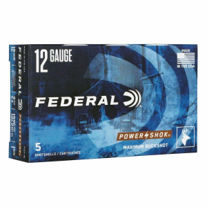 Federal Power-Shok Maximum Buckshot 12 Gauge Shotshells 5 Round Box