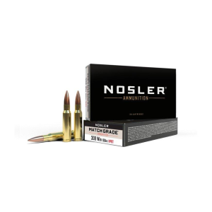 Nosler Custom Competition Match Grade 308 Winchester Rifle Ammunition 20 Round Box