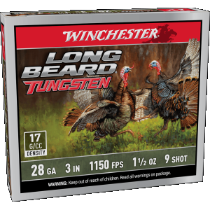 Winchester Long Beard Tungsten 28 Gauge Shotshells 5 Round Box
