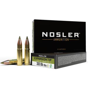 Nosler Ammo 300 AAC BLKOUT 110gr E-Tip (20 ct.) Rifle Ammunition 20 Round Box