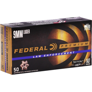 Federal Law Enforcement HST 9mm Handgun Ammunition 50 Round Box