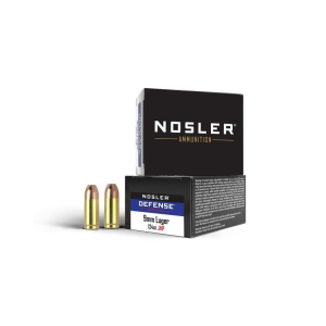 Nosler JHP Bonded Performance Defense 9mm Luger +P Handgun Ammunition 20 Round Box