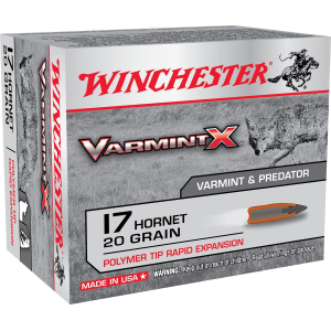 Winchester Varmint-X 17 Hornet Rifle Ammunition 20 Round Box