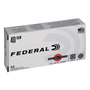 Federal Range Target Practice FMJ 40 S&W Handgun Ammunition 50 Round Box