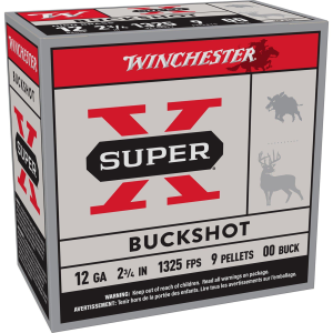 Winchester Super-X Buckshot 12 Gauge Shotshells 25 Round Box