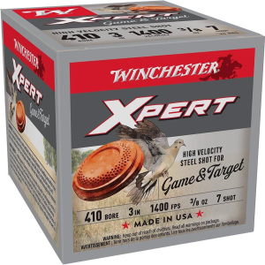 Winchester Super X Game & Target Xpert HV Steel Shot Bore .410 Bore Shotshells 25 Round Box