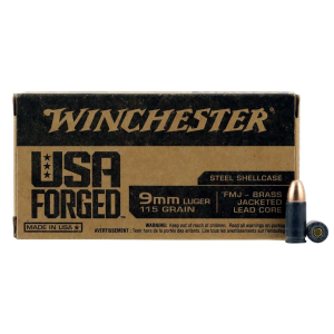 Winchester USA Forged 9mm Handgun Ammunition 50 Round Box