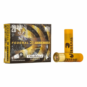 Federal TruBall Rifled Slug Shotshells 20 Gauge Shotshells 5 Round Box
