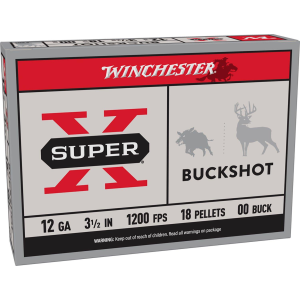 Winchester Super-X Buckshot 12 Gauge Shotshells 5 Round Box