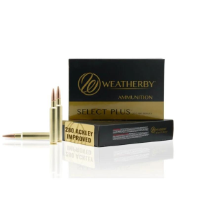Weatherby Select Plus Berger Classic Hybrid Hunter 280 Ackley Improved Rifle Ammunition 20 Round Box