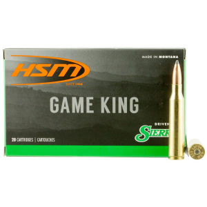 HSM Sierra Game King 338 Lapua Magnum Rifle Ammunition 20 Round Box
