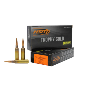 HSM Trophy Gold Berger VLD 6.5mm-284 Norma Rifle Ammunition 20 Round Box