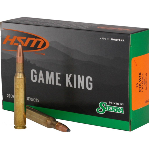 HSM Sierra GameKing 270 WSM Rifle Ammunition 20 Round Box