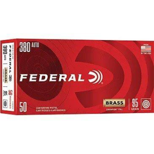 Federal Champion Training FMJ 380 ACP Handgun Ammunition 200 Round Box
