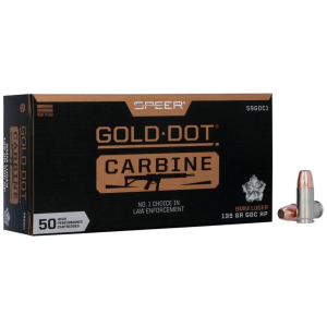 Speer Gold Dot Carbine 9mm Handgun Ammunition 50 Round Box