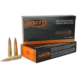 HSM Subsonic 338 ARC Rifle Ammunition 20 Round Box