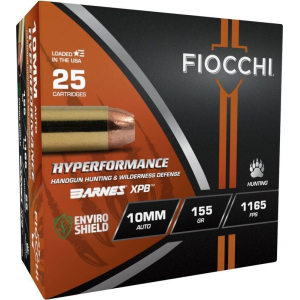 Fiocchi Hyperformance Hunt Handgun 10mm Auto Handgun Ammunition 25 Round Box