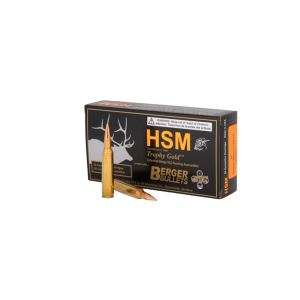 HSM Trophy Gold Extended Range Berger VLD 6mm Remington Rifle Ammunition 20 Round Box
