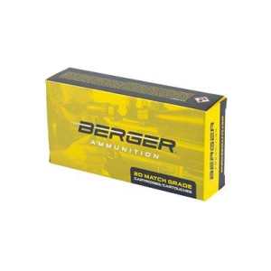 Berger Bullets Long Range Hybrid Target 6mm Creedmoor Rifle Ammunition 20 Round Box