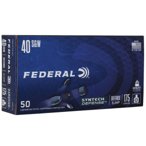 Federal Syntech Defense 40 S&W Handgun Ammunition 50 Round Box